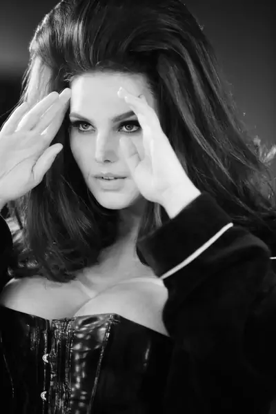 From the backstage of 2015 Pirelli Calendar by Steven Meisel, image by Marc Regas