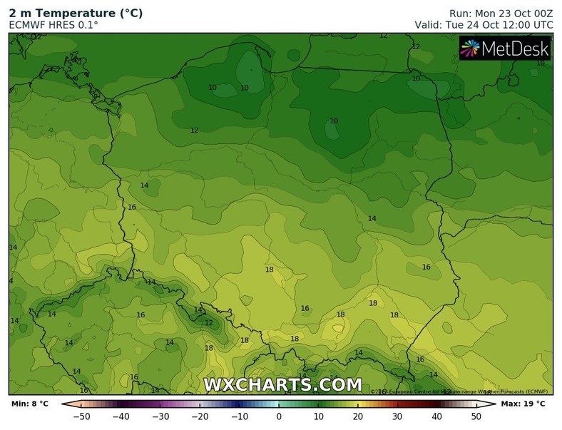 We wtorek na południu może być 20 st. C