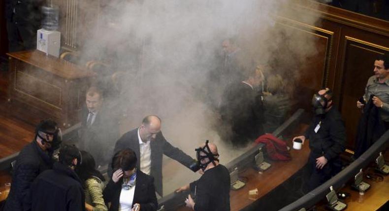 Kosovo buying body scanner to stop MPs taking teargas into parliament