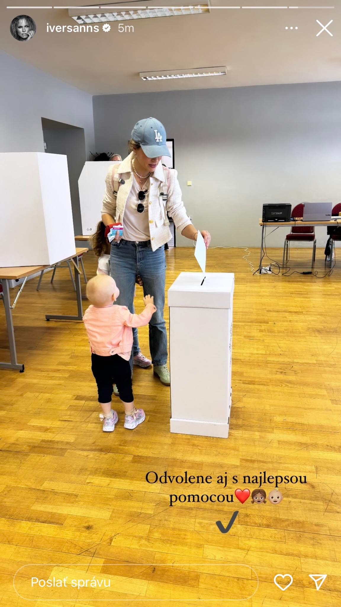 Na 2. kolo prezidentských volieb prišla aj Ivana Gáborík.