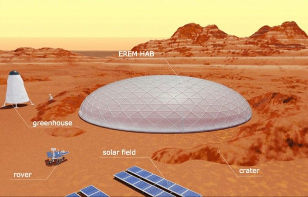 Nadmuchiwana kopuła EREM. Źrodło: http://spaceismore.com/