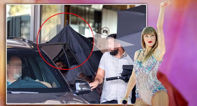 Taylor Swift zawiodła dziesiątki fanów. Założyli jej wielki parasol na głowę