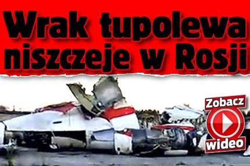 Wrak tupolewa niszczeje w Rosji. WIDEO!