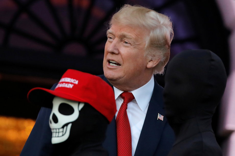 Trump celebrated Halloween at the White House Monday evening.