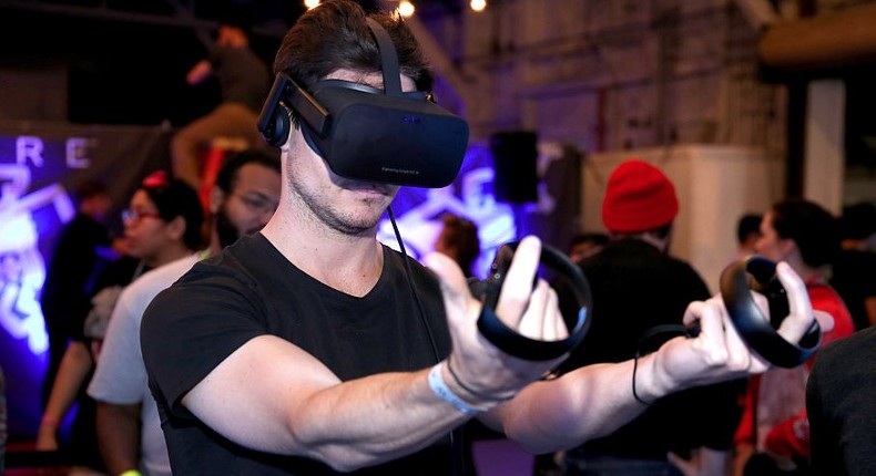 Actor Robbie Amell at a VIP Alienware Party during E3, in partnership with Nvidia and Intel, at the 3D Live Studio on June 13 in Los Angeles.