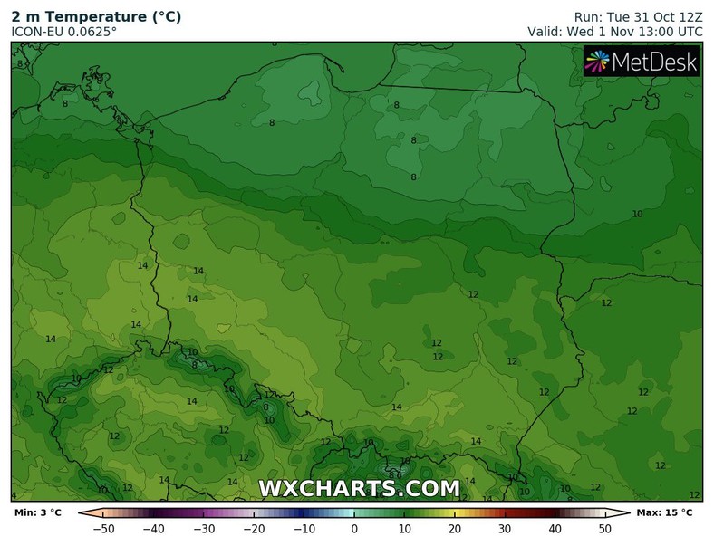 W temperaturze zaznaczy się podział