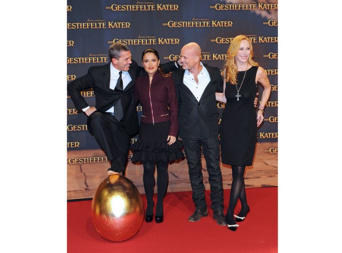 Antonio Banderas, Salma Hayek i niemieccy aktorzy Christian Berkel Andrea Sawatzki w Berlinie