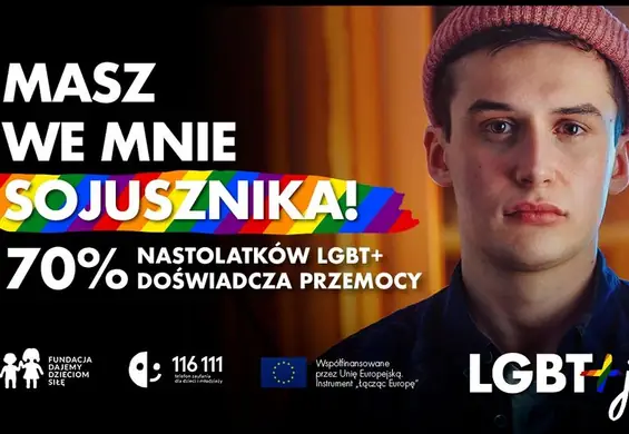 "Jesteś osobą LGBT? Masz w nas sojuszników". Rusza kampania wsparcia dla nastolatków