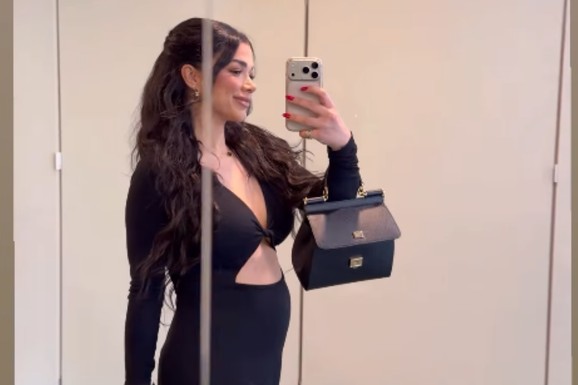 BIVŠA ŽENA NIKOLE RAĐENA U HALJINI SA PROREZIMA Milica Ristić pokazuje trudnički stomak, ovako izgleda u 5. mesecu (VIDEO)
