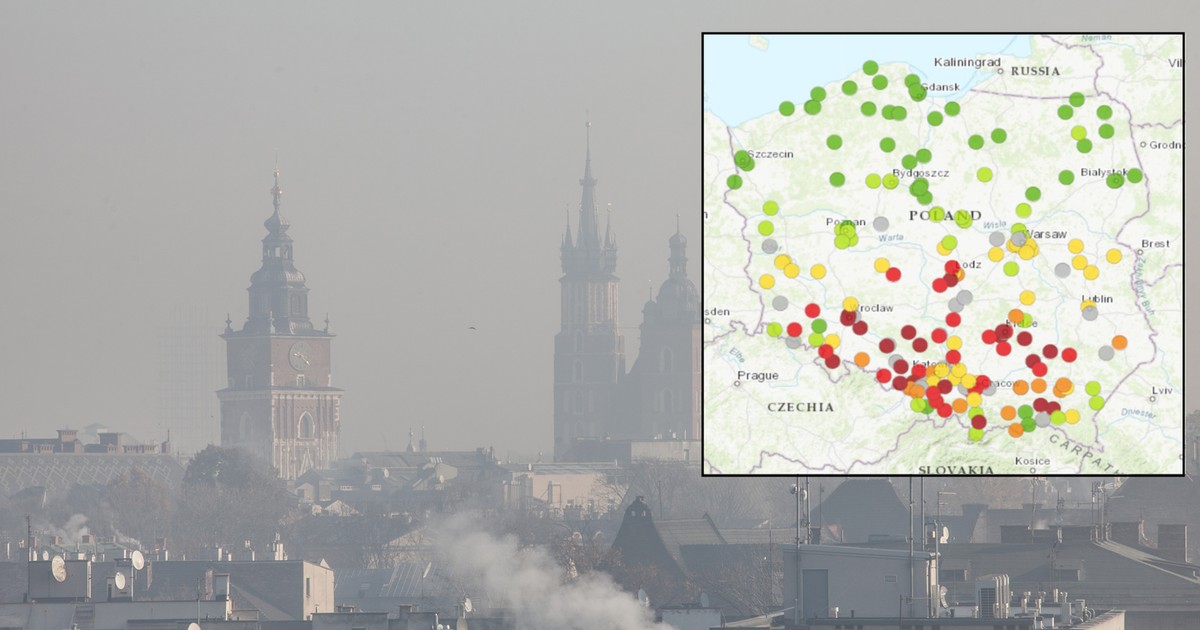 Smog Mapa Słowacy o krakowskim smogu