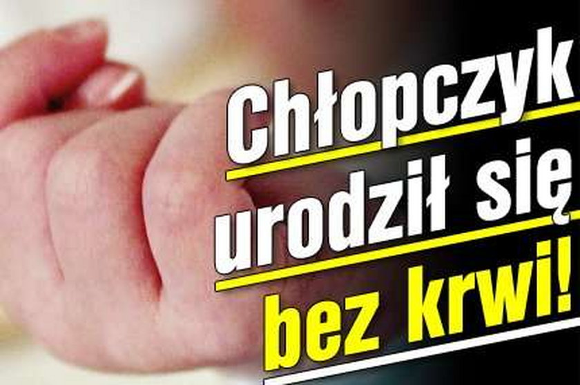 Chłopczyk urodził się bez krwi!