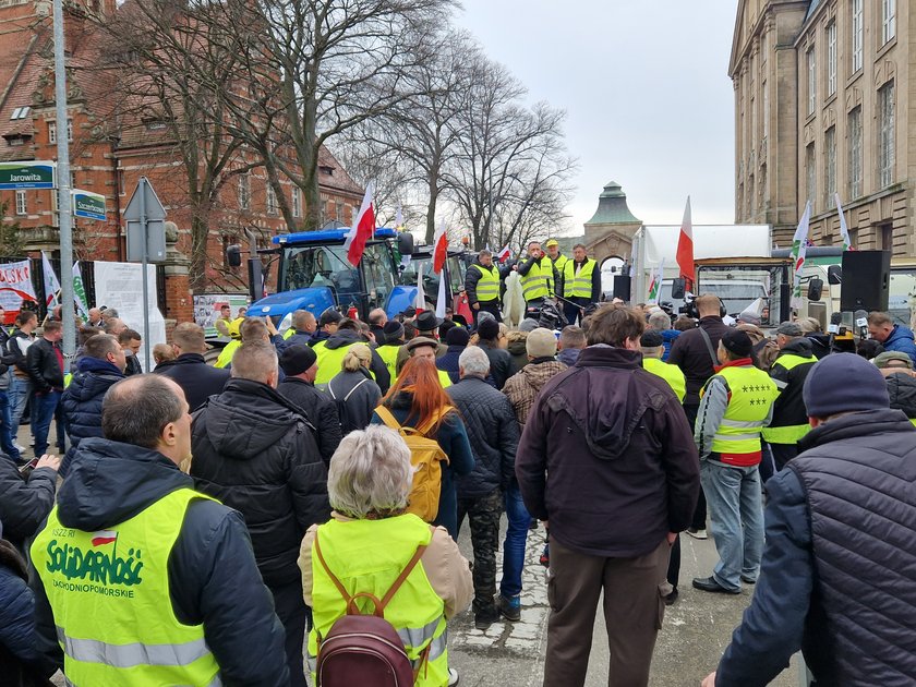 Protest rolników w Szczecinie.