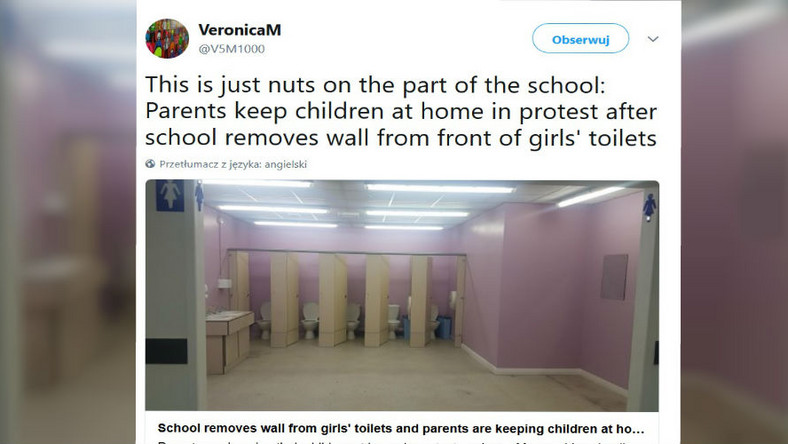 Dyrekcja katolickiej szkoły w Wallasey postanowiła usunąć ścianę w toalecie dziewcząt. Uważa, że to powstrzyma uczennice przed paleniem papierosów i zapobiegnie stosowaniu przemocy. Ale nie wszyscy rodzice są tego zdania.