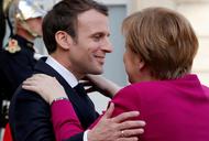 Emmanuel Macron i Angela Merkel