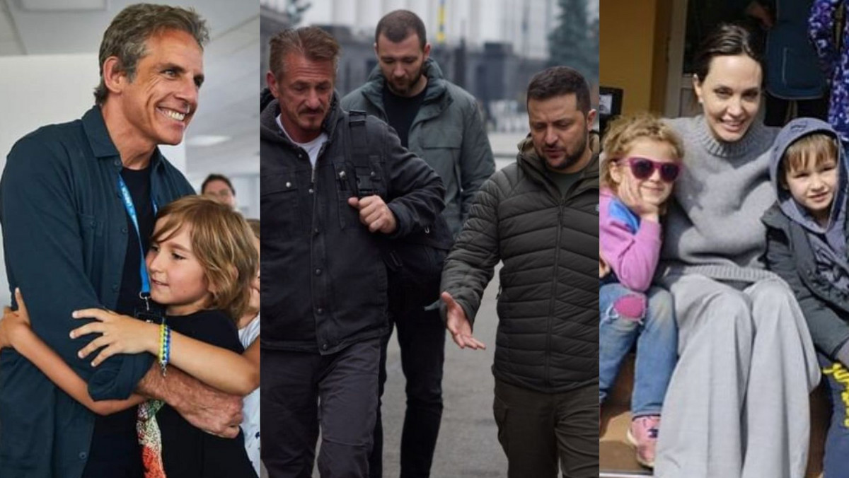Ben Stiller, Sean Penn, Wołodymyr Zełenski, Angelina Jolie