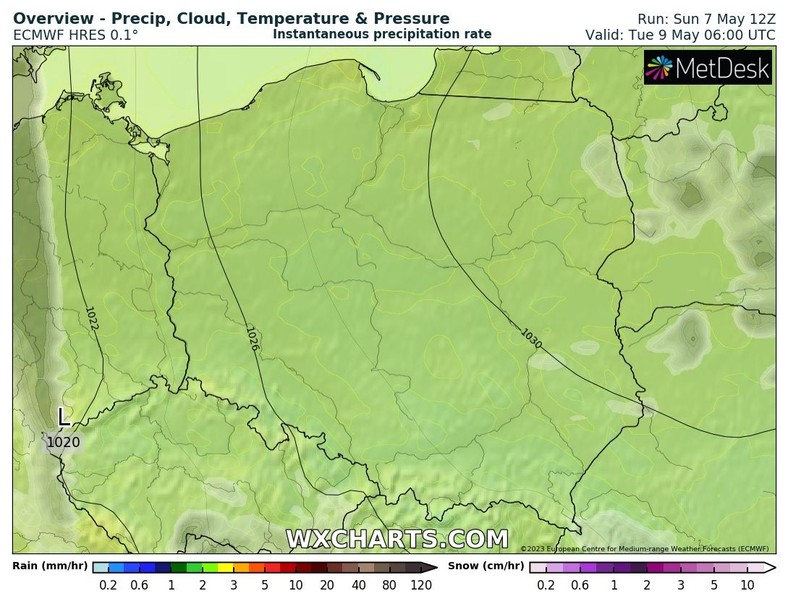 Noc od morza po góry będzie już pogodna i sucha.