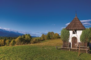 Kapliczka na Przełęczy nad Łapszanką. 