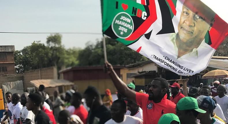 John Dumelo during the NDC campaign trails