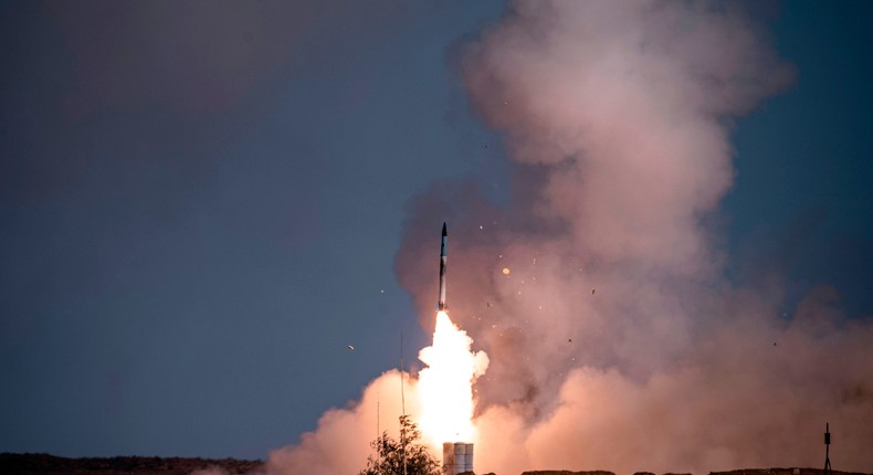 An S-400 interceptor missile launc at the Ashuluk military base in Southern Russia during military drills in September 2020. This is one of the systems that makes up Russia's complex air-defense network.Photo by DIMITAR DILKOFF/AFP via Getty Images