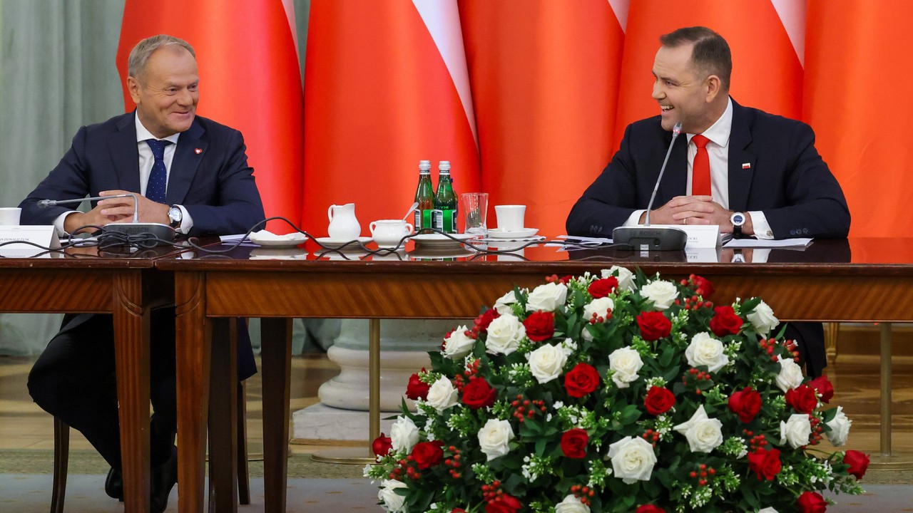 "Donald Tusk is happy that Karol Nawrocki is here." "He hasn't been in this form  for a long time"