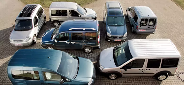 Mercedes Vaneo, Citroen Berlingo, Fiat Doblo, Ford Connect, Opel Combo, VW Caddy, Renault Kangoo - samochody do zadań specjalnych