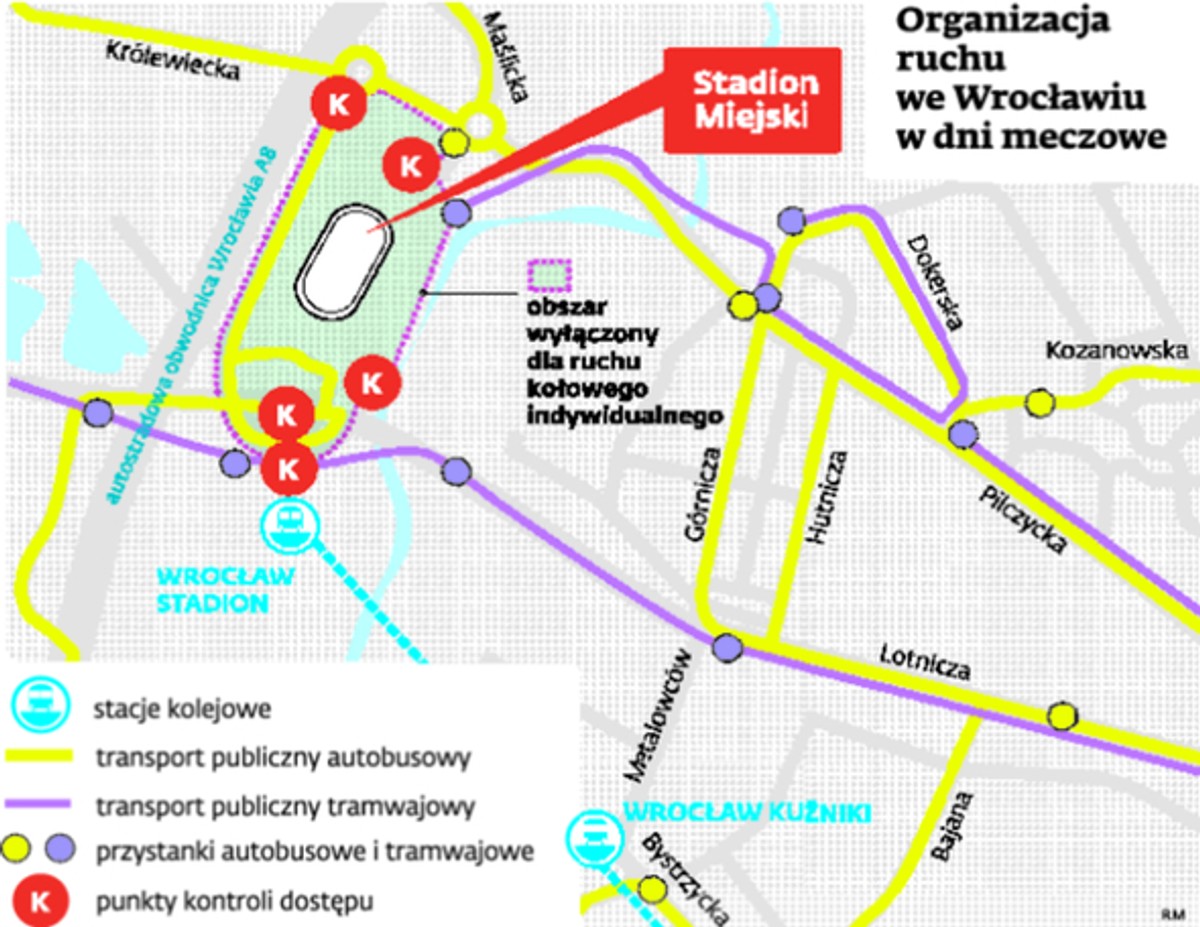 Organizacja ruchu we Wrocławiu w dni meczowe