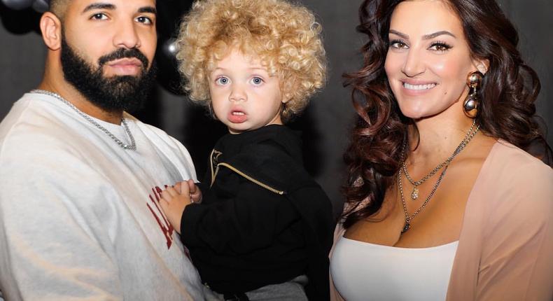 Drake with his baby mama, Sophie Brussaux and their son, Adonis