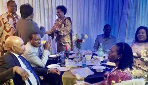 Martha Karua, Raila Odinga, Mama Ida, Kalonzo Musyoka Makau Mutua during Karua's  65th birthday celebrations on Thursday, September 22, 2022.
