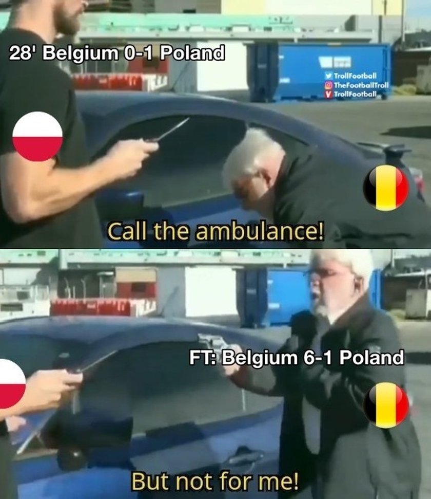 Memy po meczu Belgia - Polska 1:6