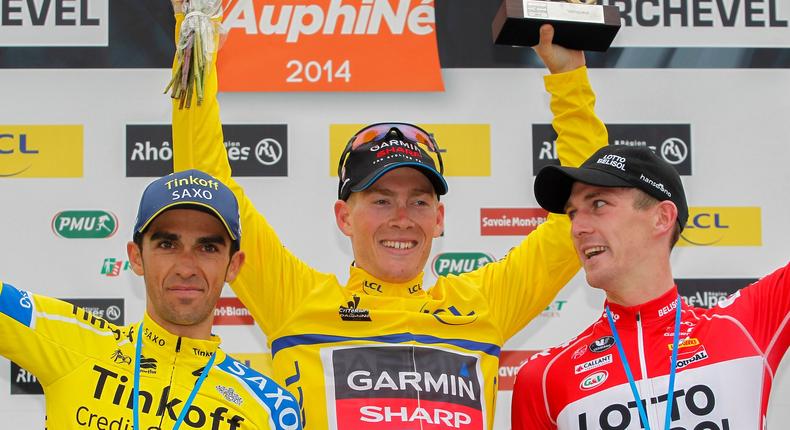 Andrew Talansky took his biggest win to date at the 2014 Critérium du Dauphiné ahead of Alberto Contador and Jurgen Van Den Broeck.