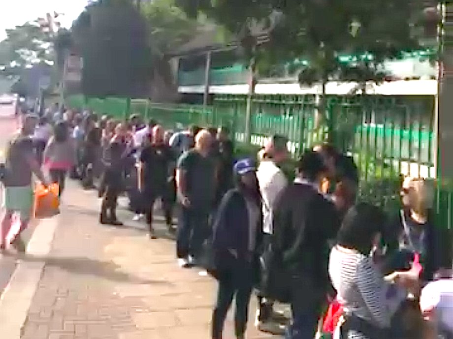 Huge queues snaked down the street as Londoners waited to get their hands on an In-N-Out Burger.