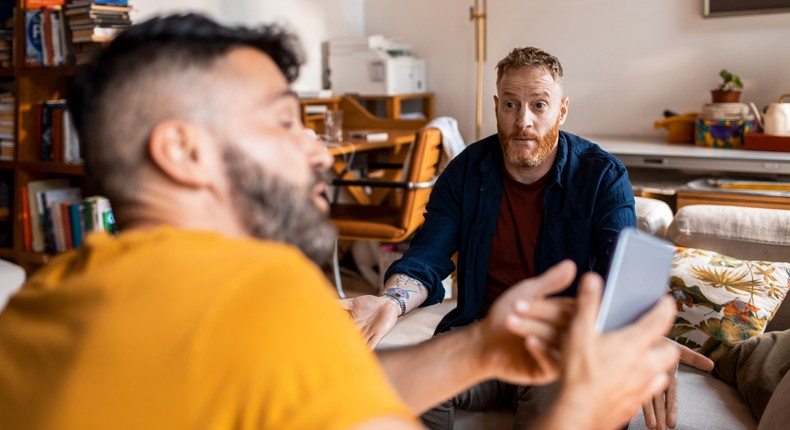 Communication, either between the couple or with a professional, can help to overcome commitment issues.Marko Geber/Getty Images