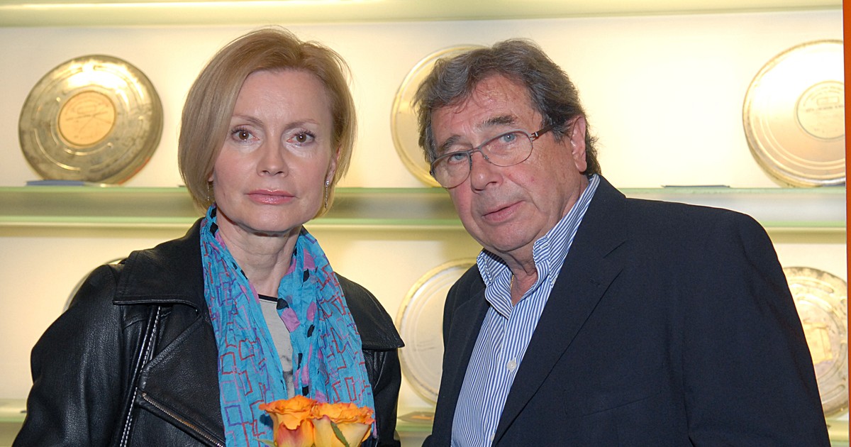 Janusz Gajos z żoną na premierze filmu - Kobieta