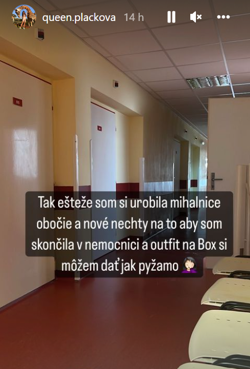Zuzana Plačková skončila v nemocnici. 