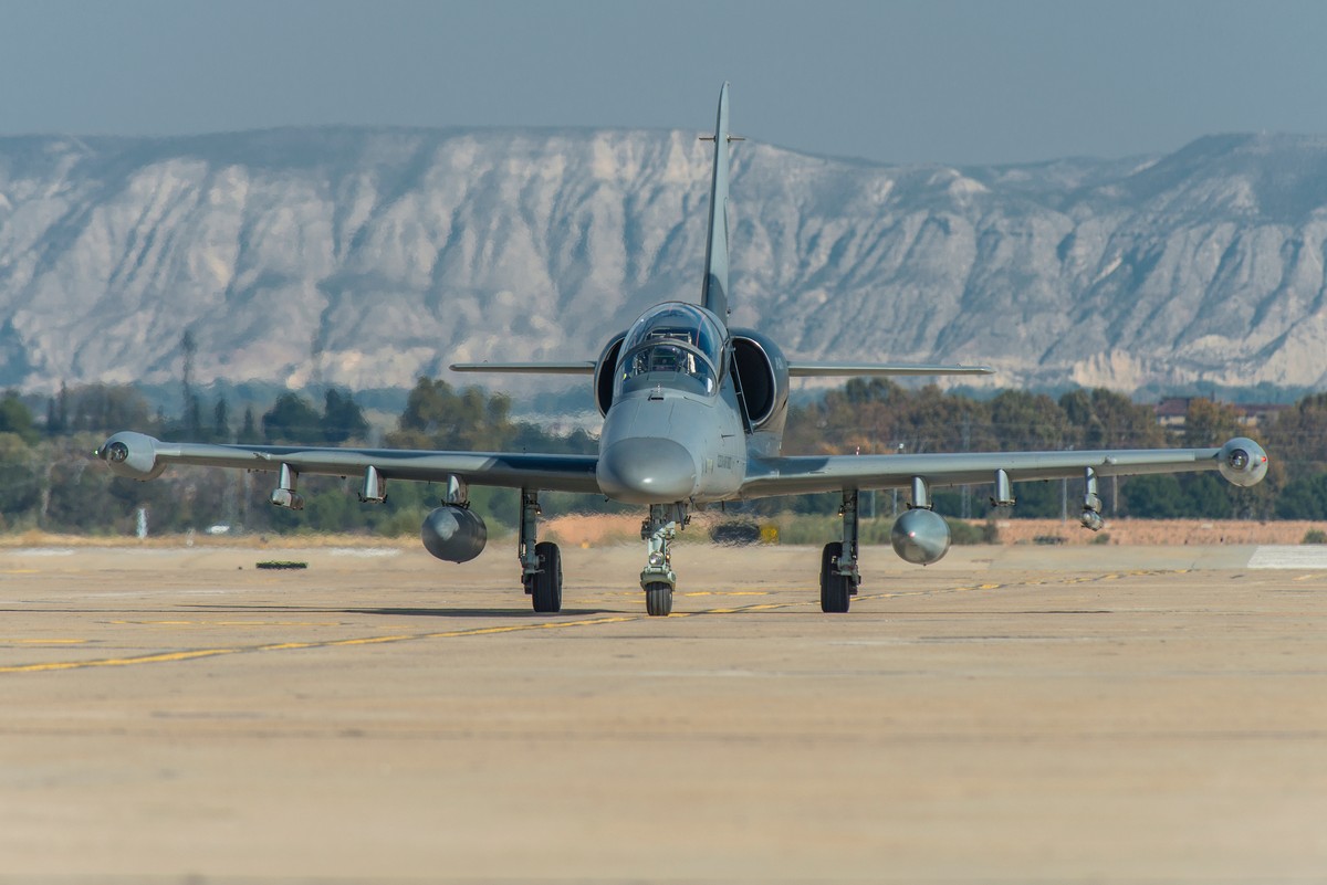 Zaragoza,,Spain:,October,28,2015:,Czech,Air,Force,L-159,Alca