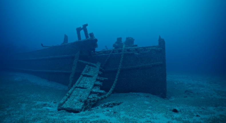 Filmmakers Yvonne Drebert and Zach Melnick discovered the wreck of the Africa in Lake Huron.Courtesy of Yvonne Drebert and Zach Melnick