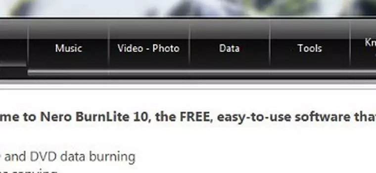 Nero BurnLite – bezpłatne wypalanie płyt