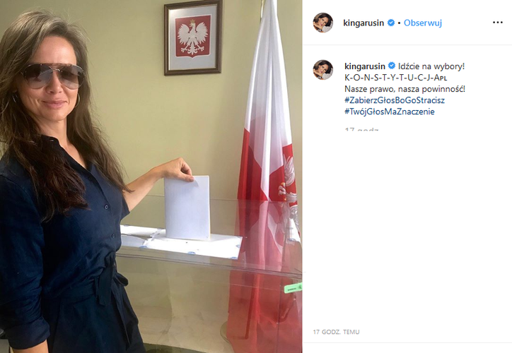 Kinga Rusin na wyborach