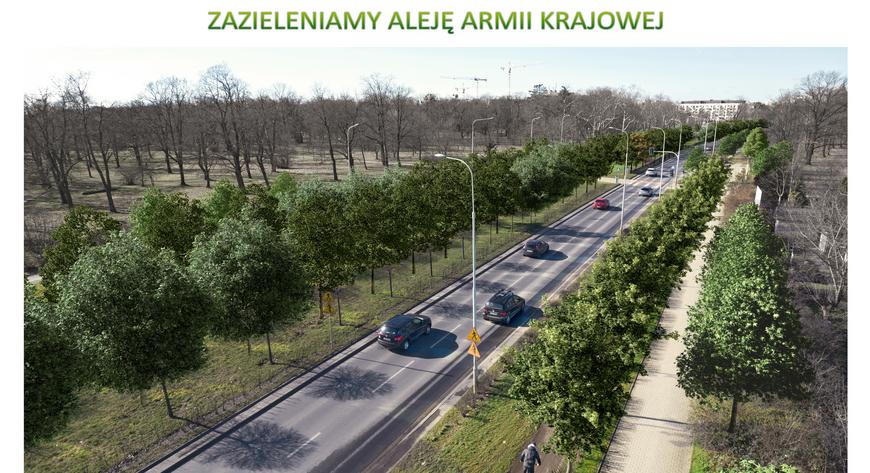 Zazieleniona będzie m.in. al. Armii Krajowej