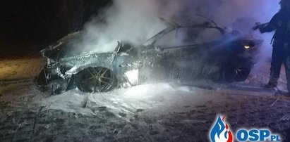 Maserati doszczętnie spłonęło. Ponad 100 tys. zł poszło z dymem