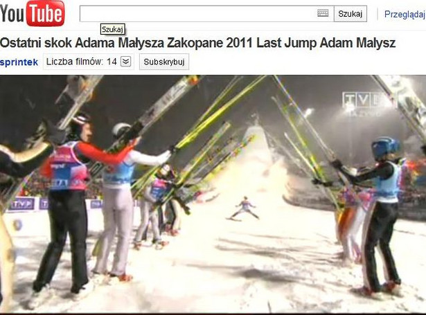 Zobacz ostatni skok Adama Małysza. Obejrzyj wideo