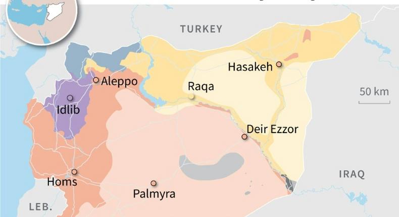 Territory control in Syria