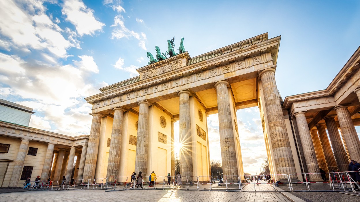 Ikonická Brandenburská brána.
