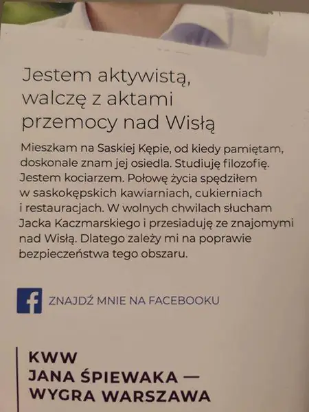 Filozof i poeta z Saskiej Kępy chce, żeby na &quot;schodkach&quot; fani Jacka Kaczmarskiego mogli znowu poczuć się bezpiecznie 