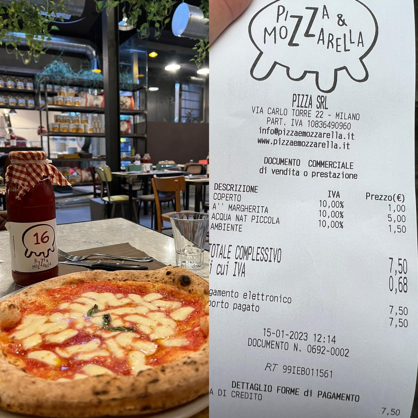 Pizza ho stála 5 eur. 