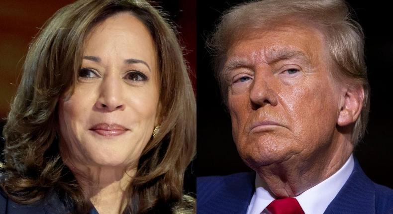 Allan Lichtman, a historian who predicted the last nine out of 10 elections, said Kamala Harris will beat Donald Trump this November.Robert Gauthier/Los Angeles Times via Getty Images; Bill Pugliano via Getty Images