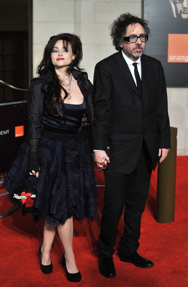 Helena Bonham Carter i jej mąż Tim Burton, BAFTA  2012, fot. PAP/EPA