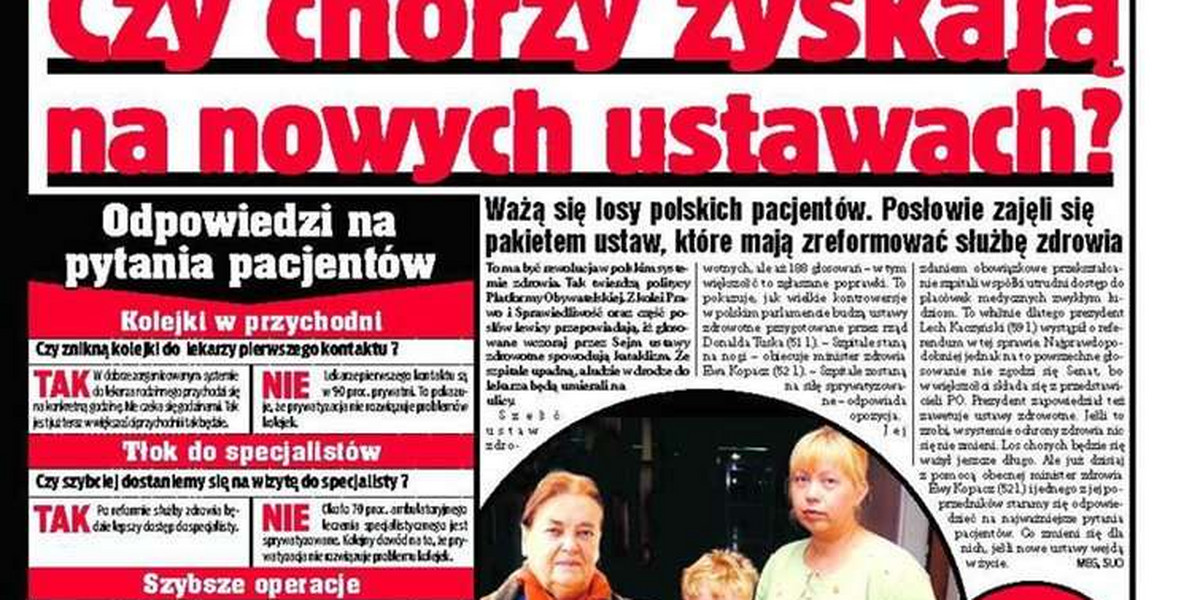 Co chorzy zyskają na nowych ustawach