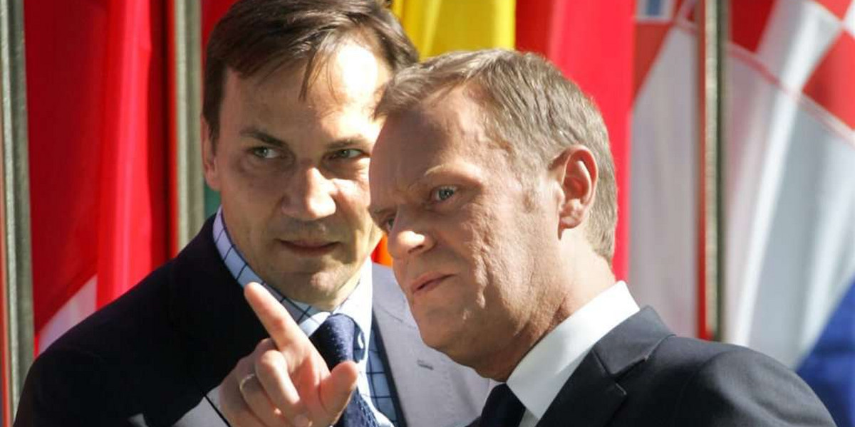 Radosław Sikorski i Donald Tusk.