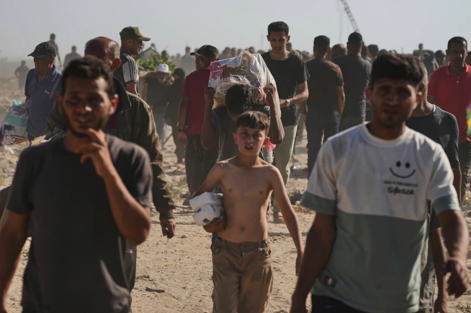 Gaza, Rafa, podela humanitarne pomoći